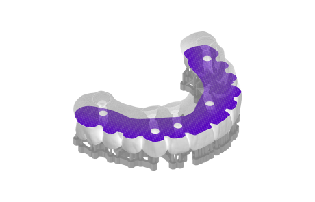 NanoCure surgical guide surface pattern design
