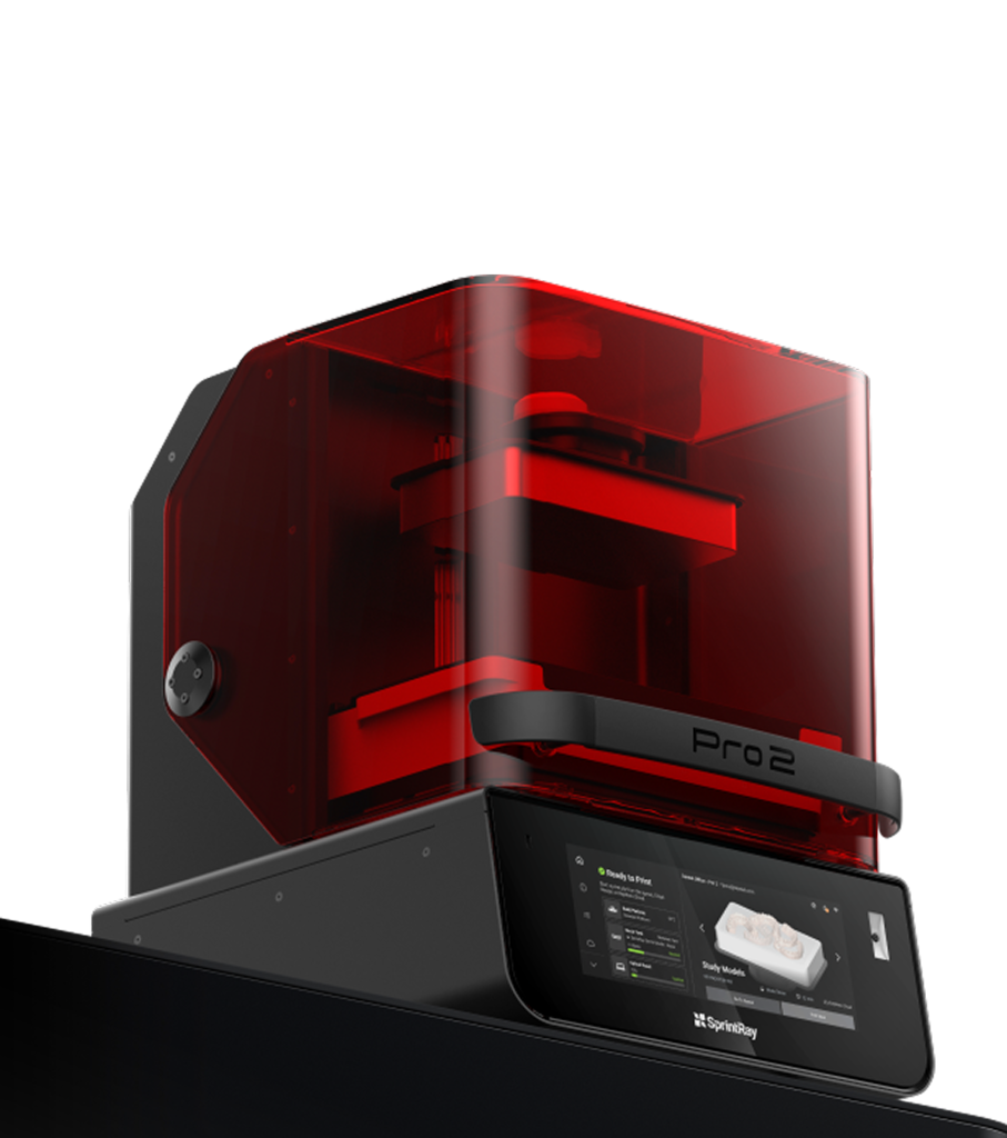 SprintRay Pro 2 front printer and interface display