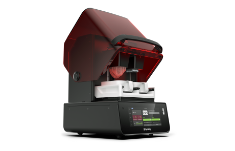 SprintRay Pro 2 build chamber detail with models