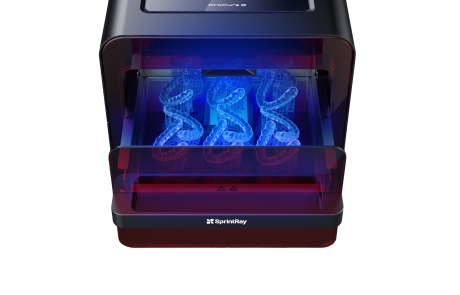 SprintRay ProCure 2 curing chamber with dental models