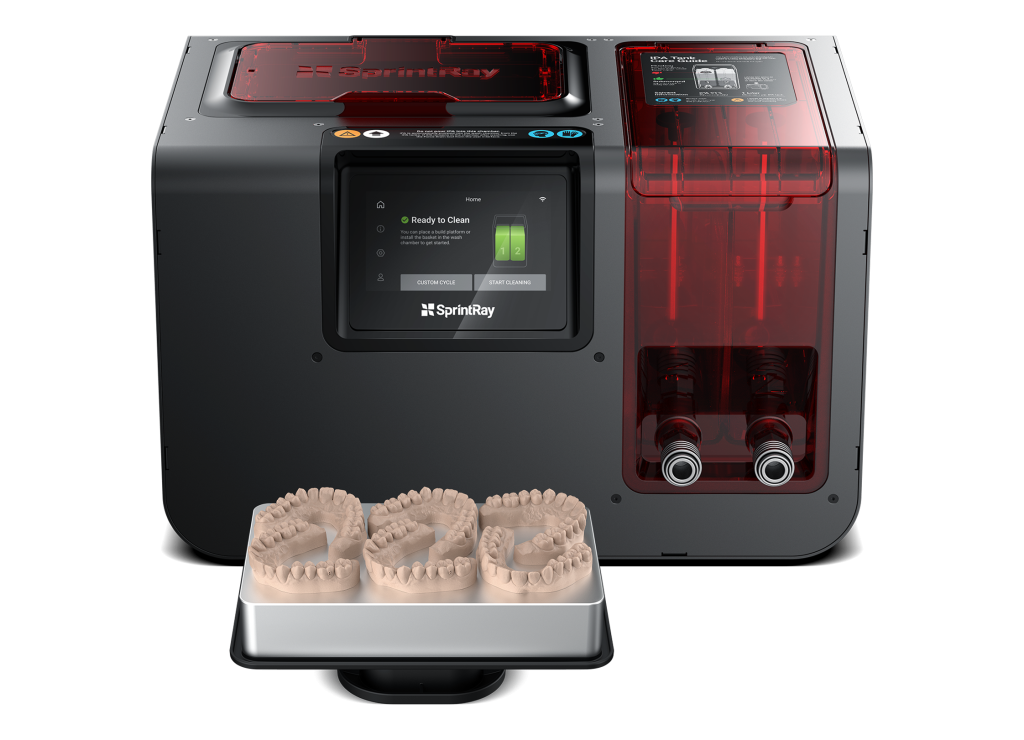 SprintRay ProWash S open lid with build platform